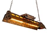Das Designkonzept der Leuchte stammt aus dem europäischen und amerikanischen Industrie-Retro-Stil. An der Unterseite befindet sich ein einzigartiges, ausgehöhltes Lampenschirmdesign, Nur passend für E27-Lampen in der Länge 30cm, wie T30 (Leuchtmittel nicht enthalten).