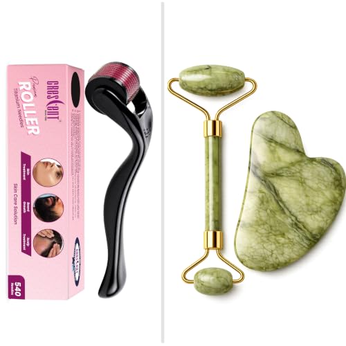 Image of Derma Roller for Hair and Beard Regrowth (1.5MM GuaSha Combo)