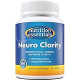 #1 Brain Function Booster Nootropic - Super Ginkgo Biloba complex with St John's Wort & Bacopin - Supports Mental clarity, Focus, Memory & more - 100% Moneyback Guarantee (1 Mo. Supply/1 Bottle)