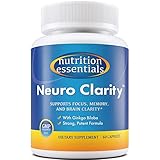 Nootropic Brain Support Supplement - Caffeine-Free Focus Capsules for Concentration, Brain & Memory Support, Mental Clarity & Energy - Brain Booster Support Pills with St. John's Wort & Ginkgo Biloba