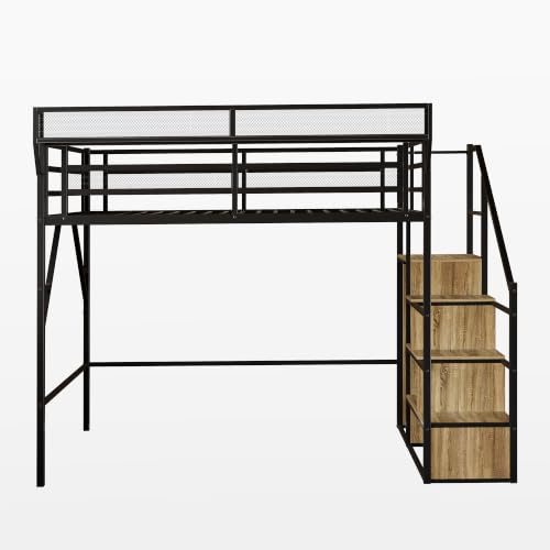 Image of Queen Metal Loft Bed