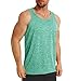 MAGCOMSEN Mens T Shirts Tank Top Men Workout Shirts for Men Tank Top Fitness Shirts Actice Shirts Swim Shirts Gym Tank Tops for Men Yoga Shirts Light Green