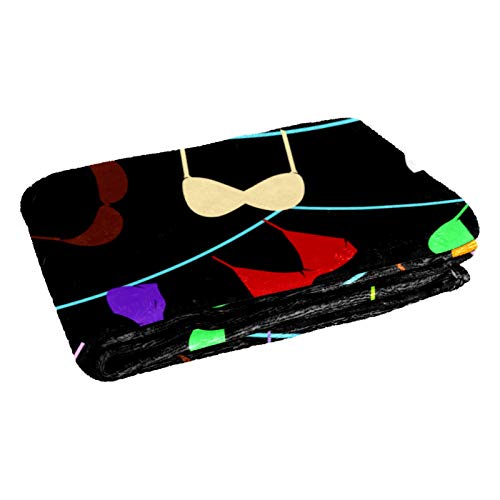 Couverture douce motif Bustiers 150x100 cm en maille chaude pour lit et canapé - 3