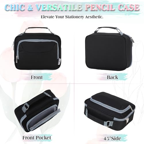Image of VX VONXURY Large Pencil Case, 54-Slot Colored Pen Pouch 2 Removable Sleeves