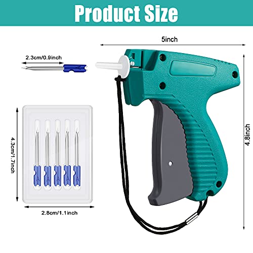 Image of Honoson 3 Pcs Tagging Gun Applicator with 15 Steel Needles,Green | Clothing Tag Attacher for Boutique Consignment Retail, Label System for Price Tags Sales, Ergonomic Grip Wrist Strap