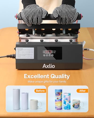 Axlio Tumbler Heat Press Machine For 20Oz 30Oz 16Oz Sublimation Blank Skinny Tumbler - Heat Press For Sublimation Mug Projects For 11-16Oz Coffee Mug Cup-Gray thumb #3