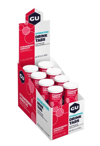 Gu Energy Hydration Electrolyte Drink Tablets, Enhanced Endurance Sports Drink For Running, Cycling, Triathlon, 4-Count(48 Servings), Strawberry Hibiscus thumb #1