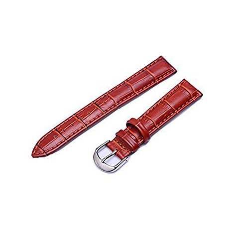 KOLIGHT Bracelet de montre marron anti-transpirant en cuir véritable 14 mm Cover