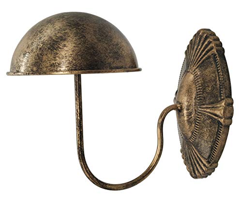 Owlgift Decorative Metal Vintage Style Wall Mounted Entryway Hat/Cap/Wig Hanger Display Rack, Bronze