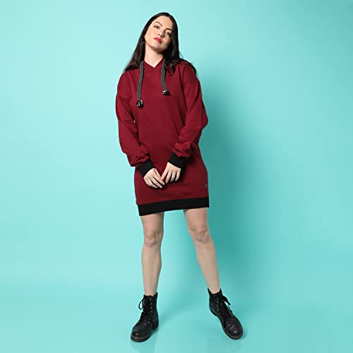 Image of PINACOLADA Women's Sweatshirt with Hoodie Regular Fit for Casual Wear | Cotton Blend Fabric | Hoodie Sweatshirt Crafted with Comfort Fit and High Performance for Everyday Wear