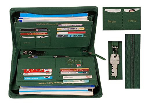 Image of Sukeshcraft Polyurethane Unisex Chequebook Holder (green)