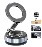 Gahenwo Vacuum Magnetic Car Phone Holder Stand,360° Adjustable Phone Mount for Magnetic with Suction Cup & Swivel Lock,Foldable Phone Holders Cell Phone Car Mount for iPhone/Android