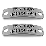 Shoe Lace Tags Find Your Happy Pace Trainer Tags Sport Gift Inspirational Runner Gift for Women Men Teen Girls Boys