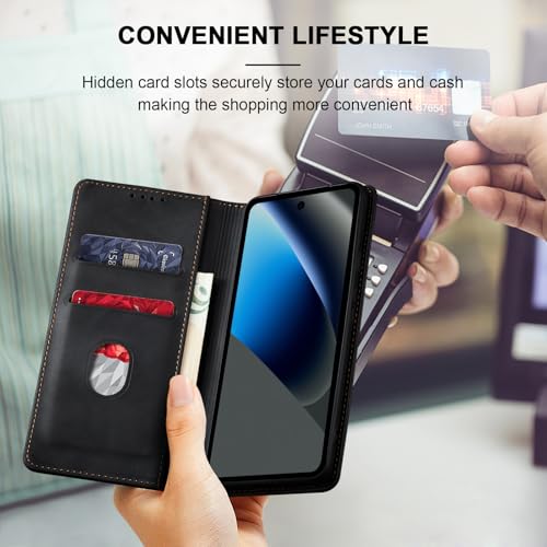 Image of Jasonyu Flip Wallet Case for Google Pixel 10A,Black