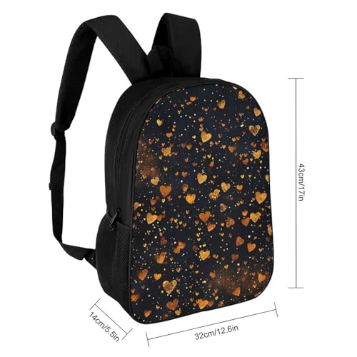 Gold Glitter Pattern Bookbag - Ultra Lightweight Portable Backpack Work Travel Backpack for Men Women Fits 16 Inch Notebook2
