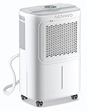 2500 Sq.Ft Dehumidifier for Basement Home, ASAHWo 34 Pints Dehumidifier with Drain Hose, Quiet Portable Dehumidifiers for Bathroom Large Room, Bedroom, Auto Defrost,Smart Humidity Control,24H Timer