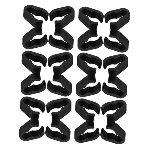 Cabilock 20pcs Microphone Stand Microphone Clip for Stand Microphone Accessories Mic Stand Clip Microphone Pole Clamp Mic Clips for Stand Mic Cable Clips Flexible Plastic Black