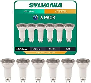 6 X SYLVANIA 0026585 Long Neck LED Light Bulb Gu10 36° 3000k Warm White - 4.2 Watt