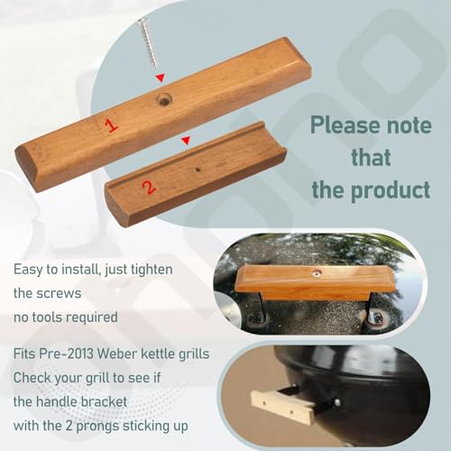 Mango de Madera de Cerezo para Parrilla Weber 22.5" y 18.5" miniatura 6