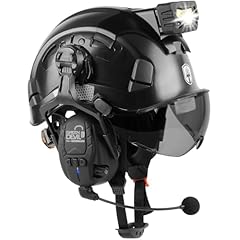 Black with Bluetooth Earmuffs and Headlight