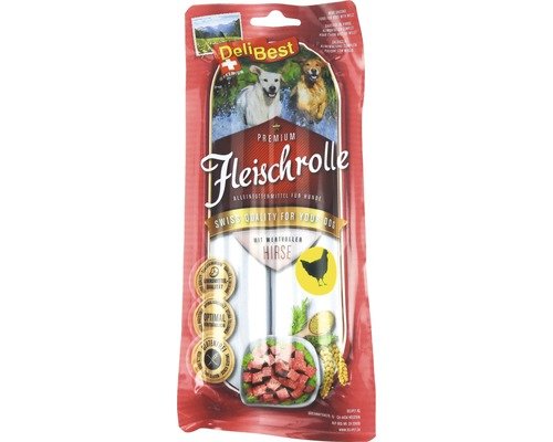 DeliBest Fleischrolle mit Huhn& Hirse 2x400g