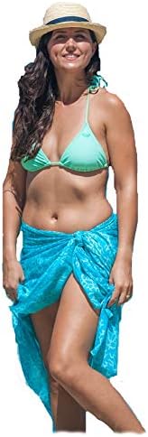 West Indies 100% Pure Soft Cotton Women’s Sarong Pareo Swimsuit Cover up (Tango Coral)