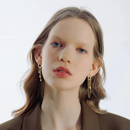 Boucles d'oreilles créoles pendantes avec boîte cadeau pour anniversaire - 4