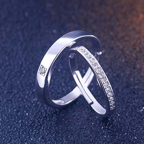 Bague alliance ajustable argent et zircons, le bijou idéal à porter au quotidien avec élégance