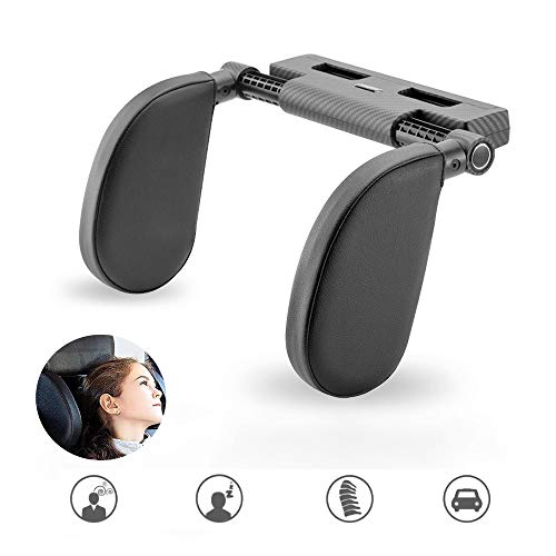 Car Seat Headrest Pillow, GEHARTY Car Neck Support Protection Cervical Spine Width and Height Adjustable Telescopic Version on Both Sides Car Side Pillow for Adults and Kids