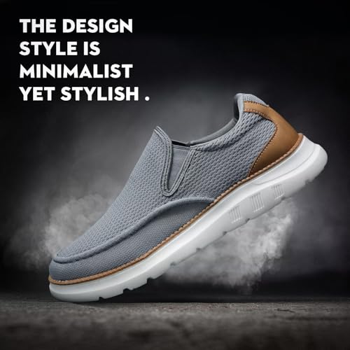Image of Mens Boat Shoes Casual Loafers Slip On Walking Dress Sneakers Mesh Business Oxfords Work Lightweight Soft Sole