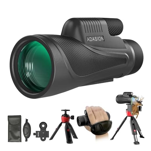 15x56 HD Monocular Telescope High Powered for Adults with Smartphone Adapter, High Powered Monocular Scope with Clear Low Light Vision for Star Watching, Bird Watching, Hiking, Concert