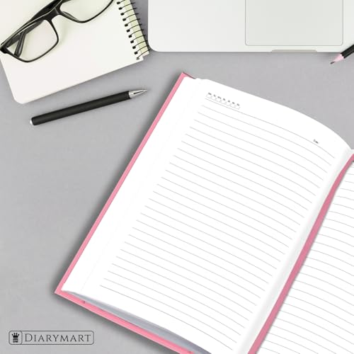 Image of Hard Bound Notebook for Girls & Women | A5 Ruled Journal | 192 Pages | 80 GSM Premium Paper | Designer Laminated Cover | Ribbon Bookmark | Notebook for School, College, Office, Journaling & Note Taking (DM4015)