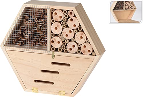 Insektenhotel aus Holz Umweltfreundliches Insektenhaus für Bienen Schmetterlinge Insekten im Garten | Wetterbeständiges…