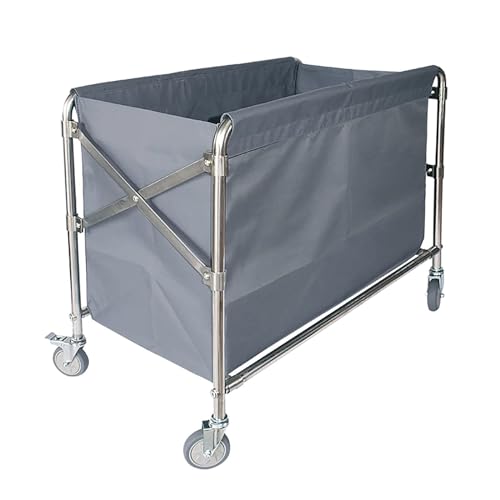 Grand chariot à linge pour l'industrie pliable et roulant gris