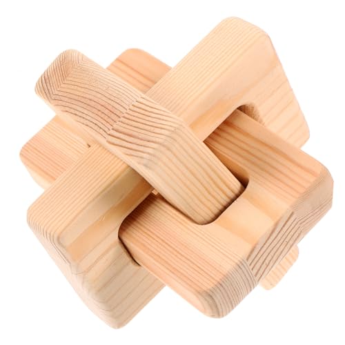 QUMIIRITY Ornamento Di Fibbia a Tre Anelli a Catena in Legno Arredamento Decorazione Del Nodo Decorazioni Per Mensole Per Soggiorno Decorazione Di Scaffali Di Legno