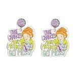 Colorful Resin Acrylic Teacher Dangle Earrings Cute Rainbow Earrings for Women Jewelry Gift for Teacher-Style B