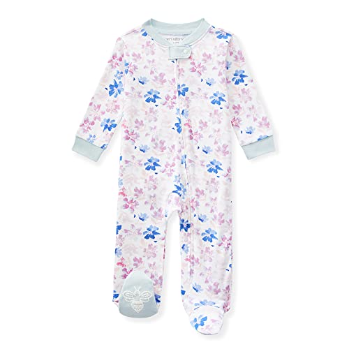 Image of Burt's Bees Baby unisex-baby Sleep & Play, Organic One-piece Romper-jumpsuit Pj, Zip Front Footed Pajama