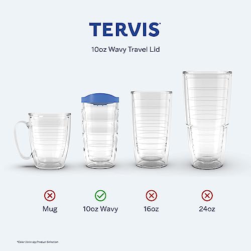 Tervis Travel Lid Made in USA Double Walled Insulated Tumbler Travel Cup Keeps Drinks Cold & Hot, Fits 10oz Tumblers, Neon Pink - Thumbnail 2