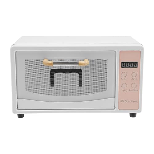 Stérilisateur à Air Chaud Désinfection 160W Cabinet De Stérilisateur UV Avec Affichage LED Stérilisateurs Pour Outils à Ongles 10L Sterilisateur Materiel Onglerie,Pour Maison, Salon Beauté (Rose)