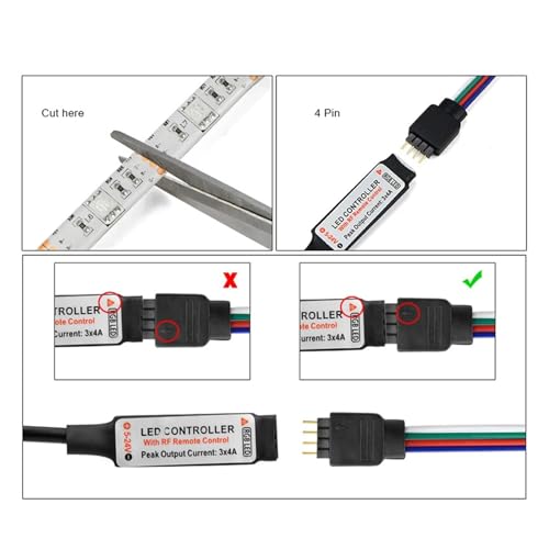 Télécommande sans fil LED pour rétroéclairage TV avec mini contrôleur