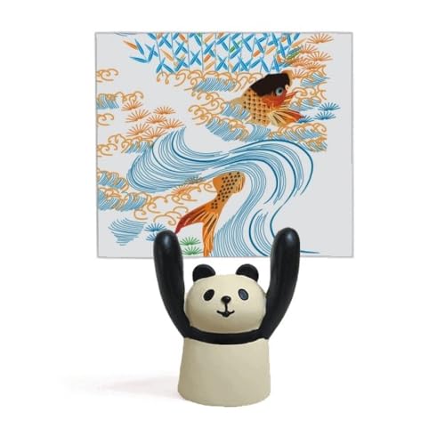 Porte-pinceau de culture japonaise en céramique poisson et panda d'art