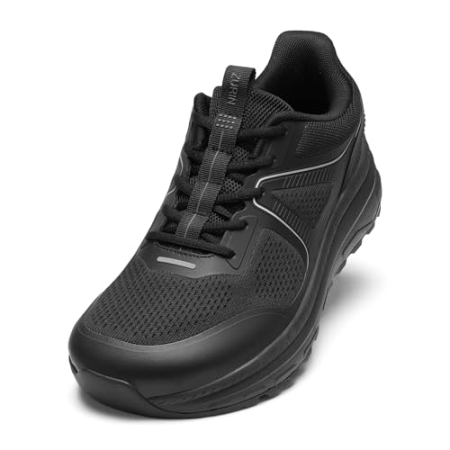 ZURIN Men's Zero Drop Running Shoes Wide Toe Box, Cushioned Supportive Mens Slip On Walking Sneakers Wide Width, Comfortable Athletic Jogging Workout Gym Tennis Shoes