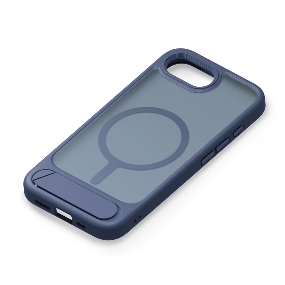 iPhone17e / iPhone16e 用 MagSafe対応 スタンド付ハイブリッドケース マットネイビー PG-25KMH12NV