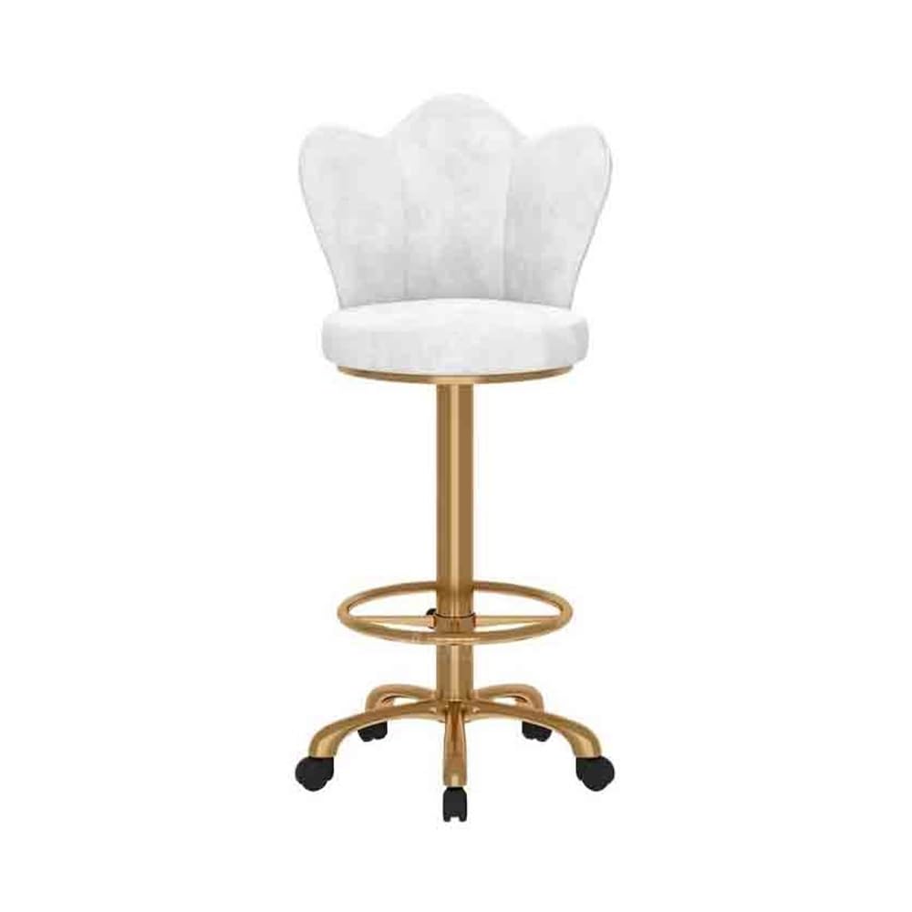 Tabourets de bar blancs design en métal pour cuisine et salle à manger
