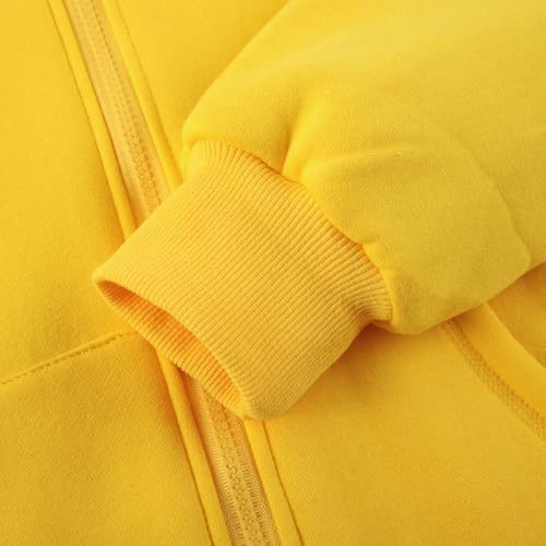 Image of Spring&Gege Youth Solid Fleece Hoodies Soft Full Zip Hooded Sweatshirts for Children (3-12 Years)