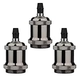 【Diseno Sencilio】E27 vintage Light Socket y la bombilla Edison son las mejores combinaciones. La bombilla Edison le permite agregar instantáneamente encanto vintage y elegancia a su casa