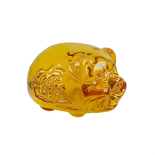 Cochon en cristal artificiel WXKAGF de 9 cm, une sculpture d'art raffinée pour table