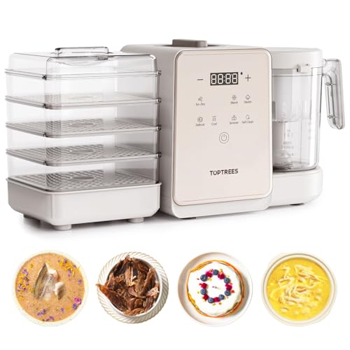 Pet Fresh Food Maker - 10 Types of Homemade Pet Foods for Dogs, Cats & Small Pets, 5.5-Qt 7-in-1 Cooking Machine with Easy One-Step Touch Panel, 100+ Pet DIY Recipes, for Wet Cat Food, Dog Treats, T1