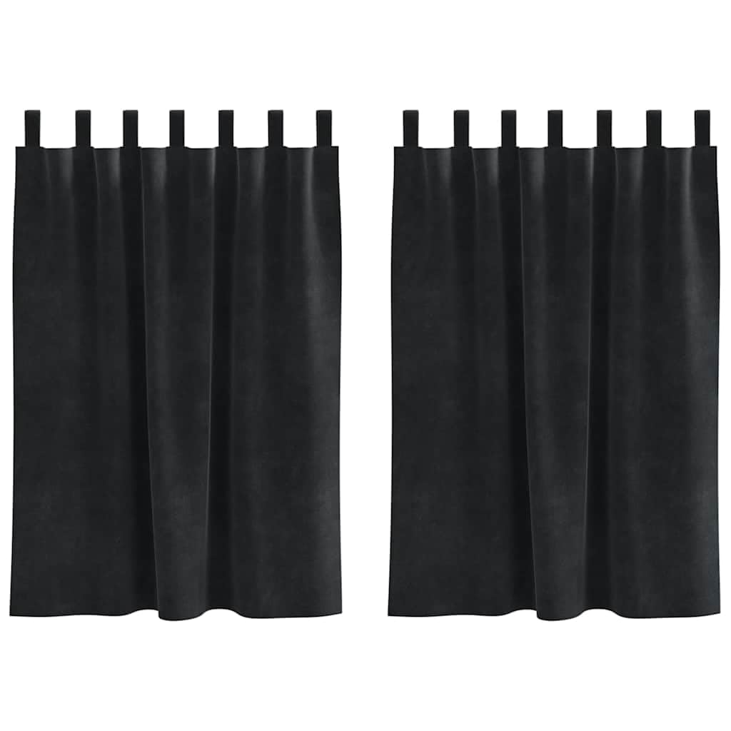 Rideaux occultants noirs en velours isolant de la lumière 140x140cm