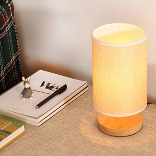 Lurrose Abajur de cabeceira USB, luminária de mesa de LED vintage, regulável, luminária de cabeceira